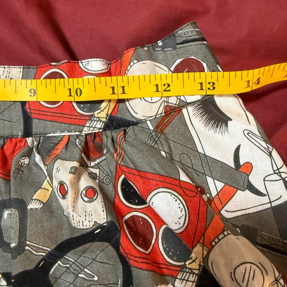 Retrolicious 3555 Purse Fillers A-Line Skirt 100% cotton with pockets size SMALL - Picture 6 of 12